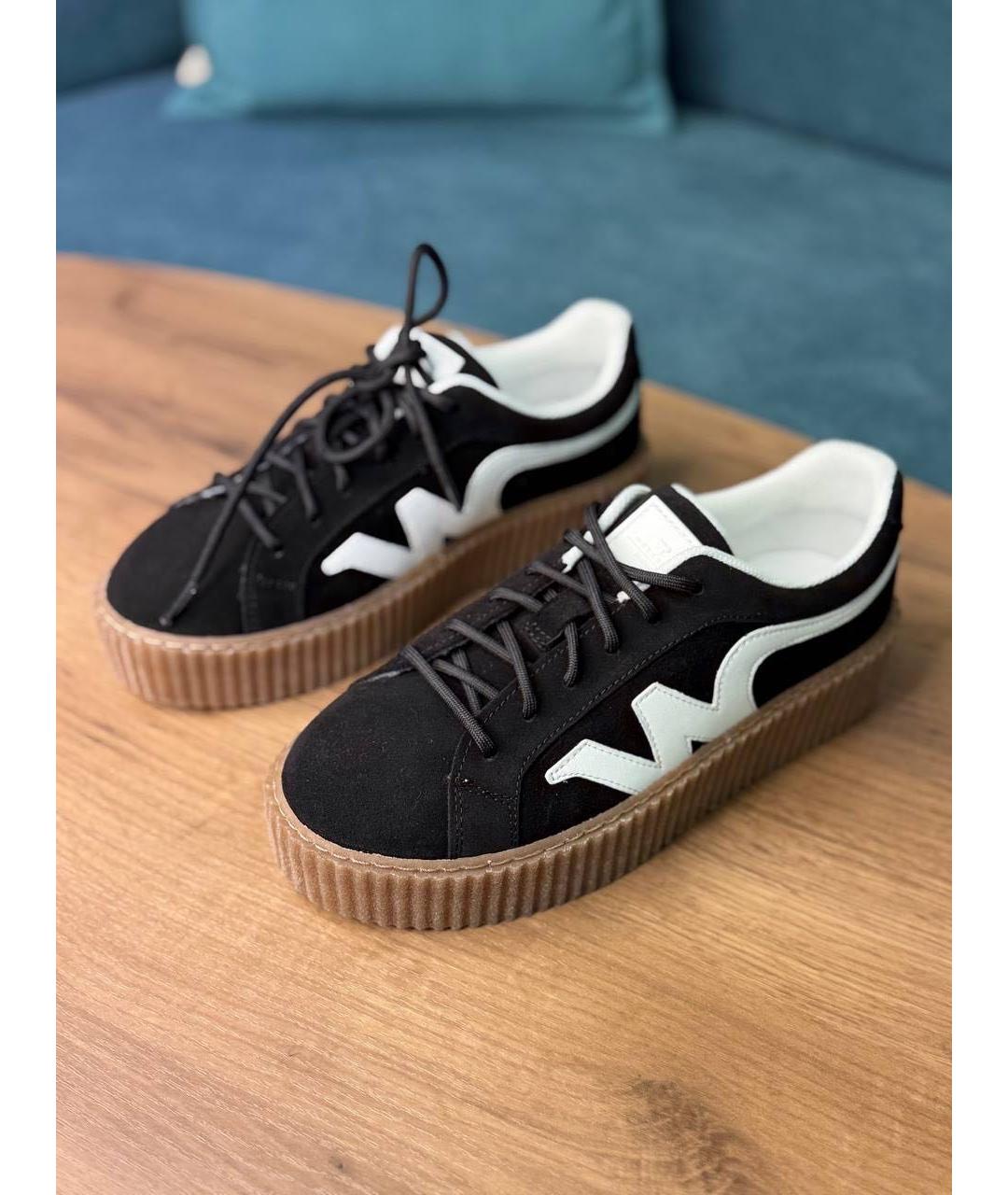 WEEKEND MAX MARA Черные замшевые кеды, фото 2