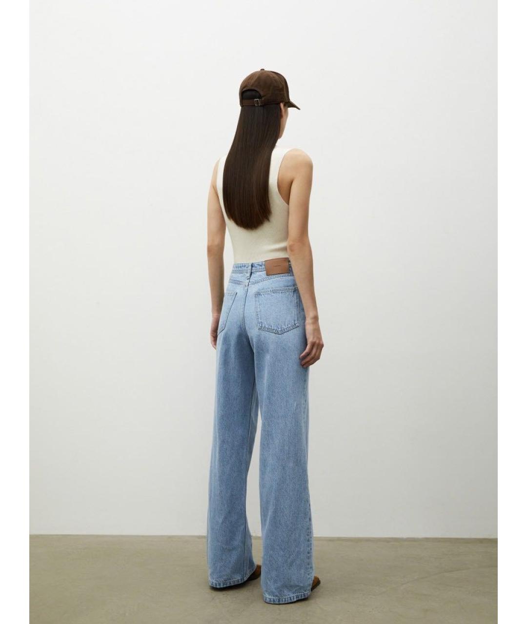 12 STOREEZ Голубые хлопковые прямые джинсы, фото 6