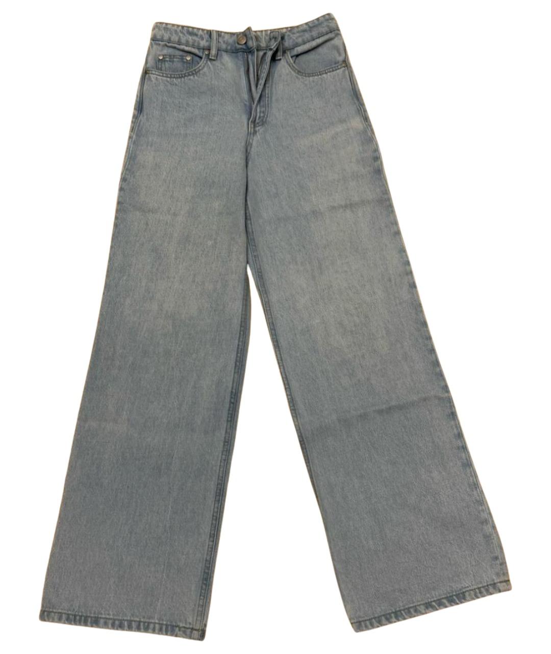 12 STOREEZ Голубые хлопковые прямые джинсы, фото 1