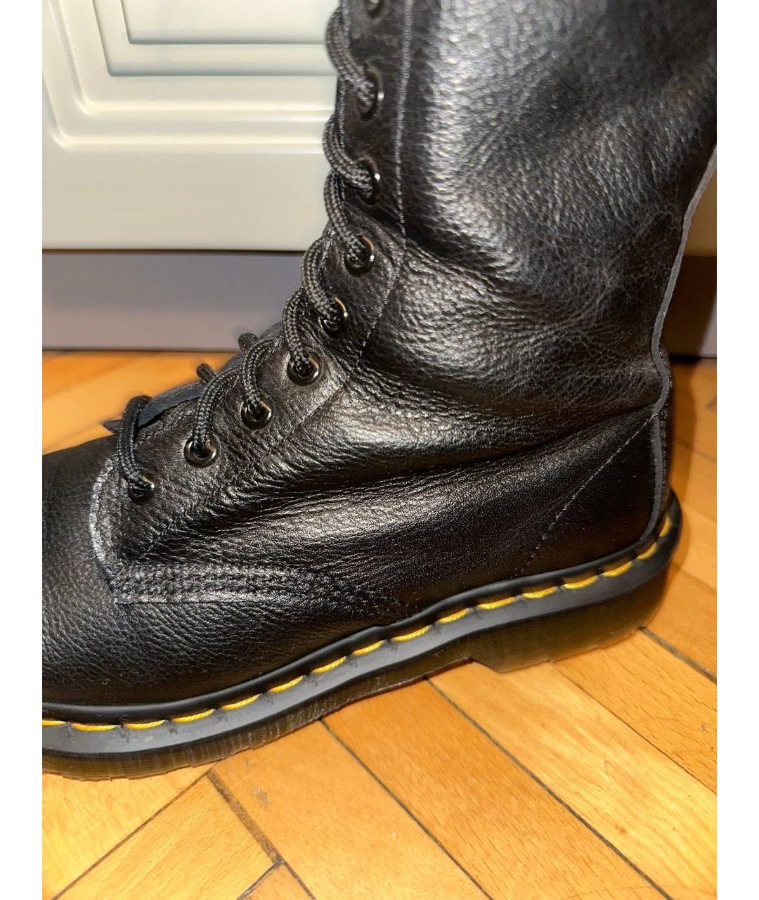 DR. MARTENS Черные кожаные сапоги, фото 3