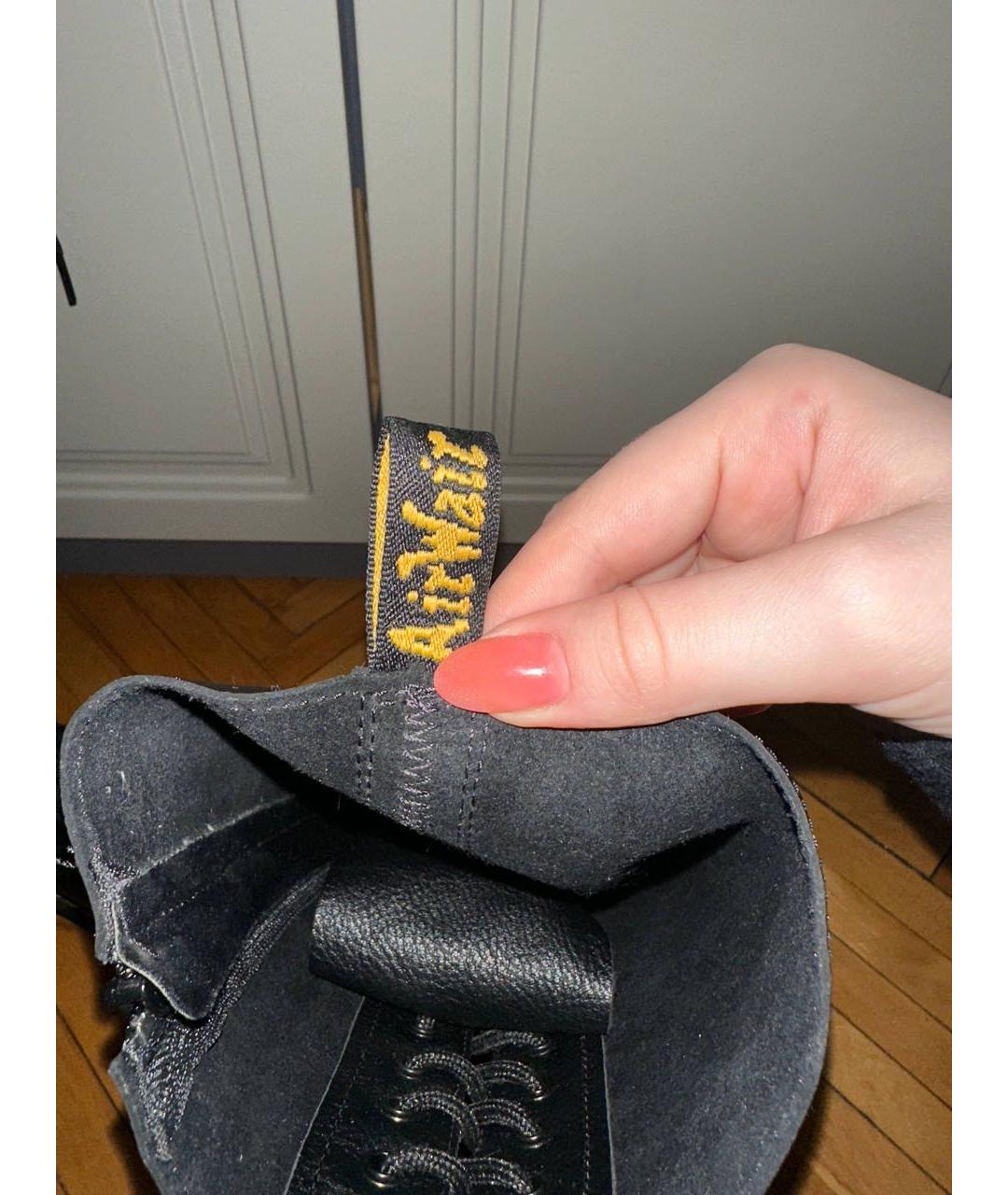 DR. MARTENS Черные кожаные сапоги, фото 4