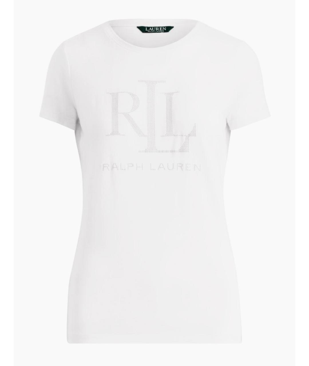 RALPH LAUREN Белая хлопковая футболка, фото 9