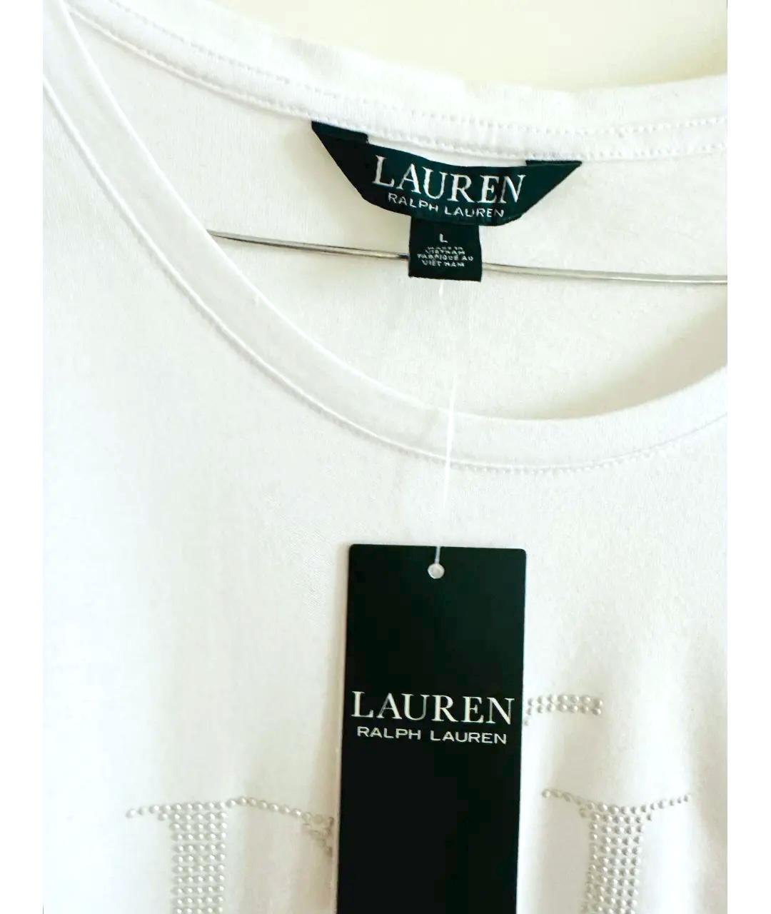 RALPH LAUREN Белая хлопковая футболка, фото 6