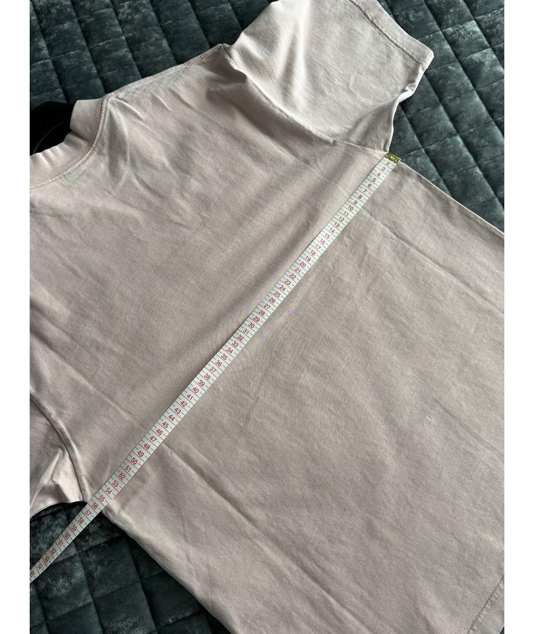 BALENCIAGA Бежевая хлопковая футболка, фото 7