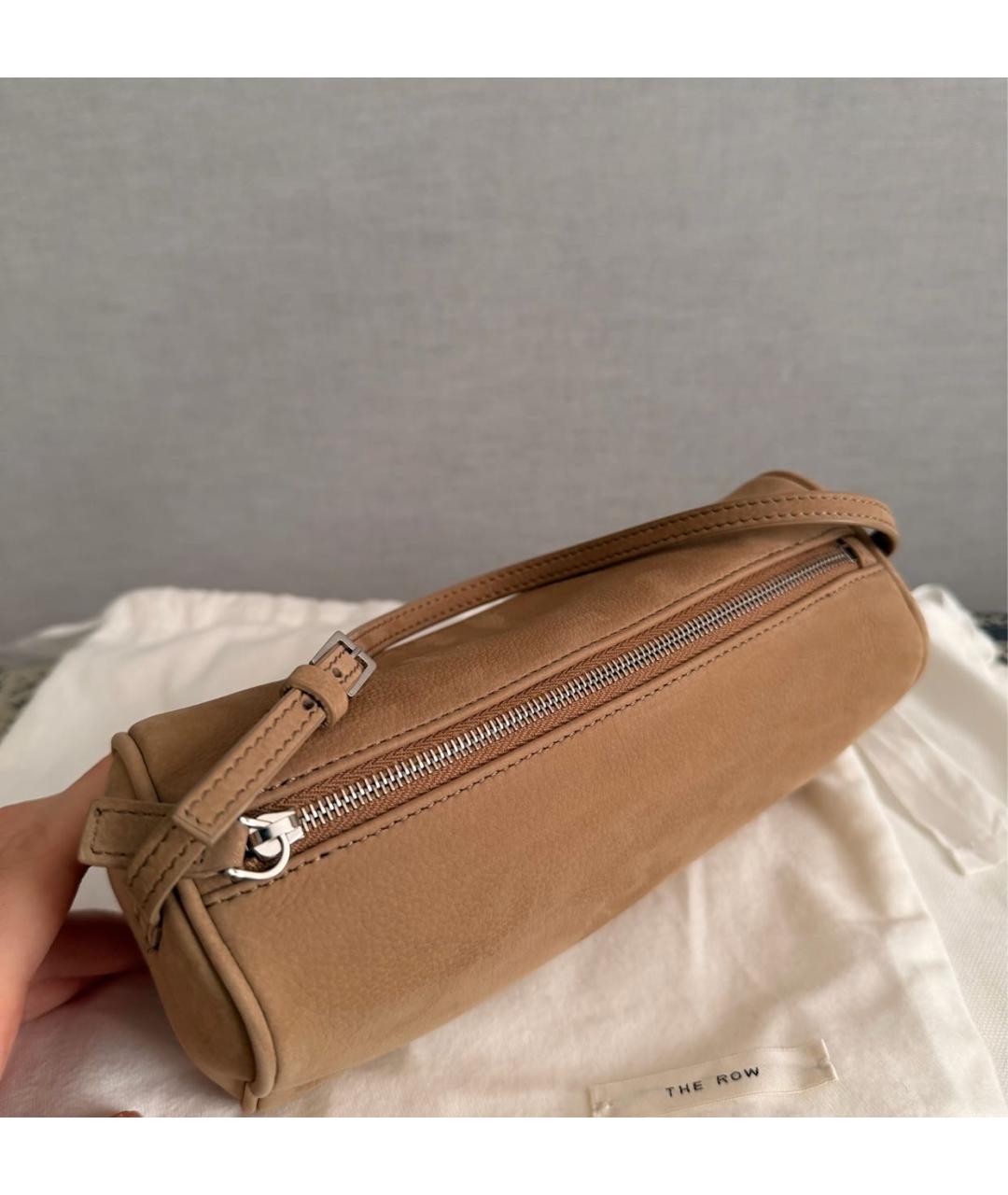 THE ROW Бежевая замшевая сумка с короткими ручками, фото 2