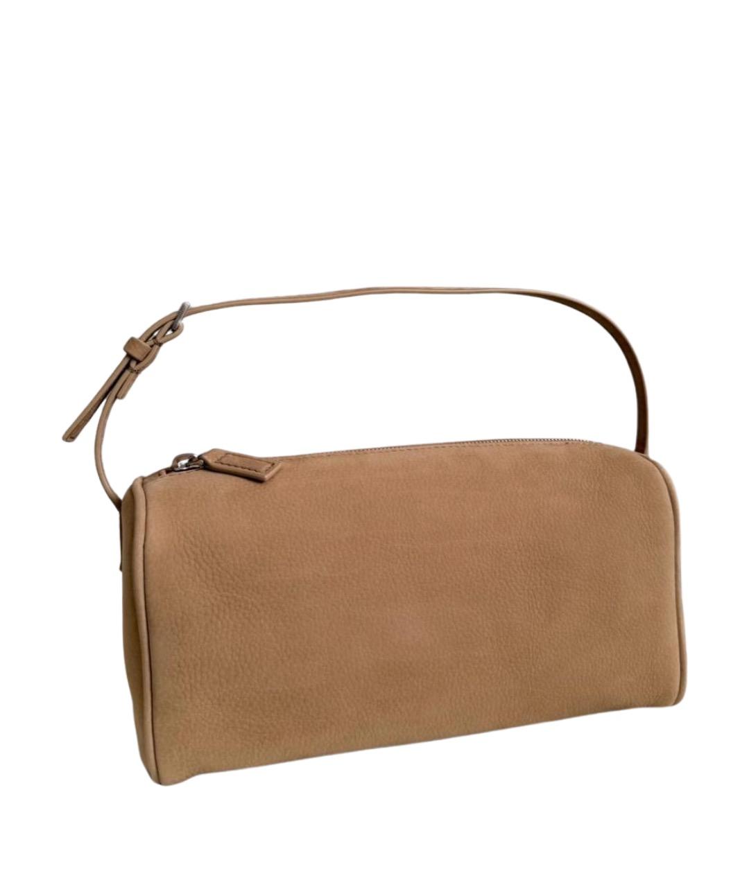 THE ROW Бежевая замшевая сумка с короткими ручками, фото 1