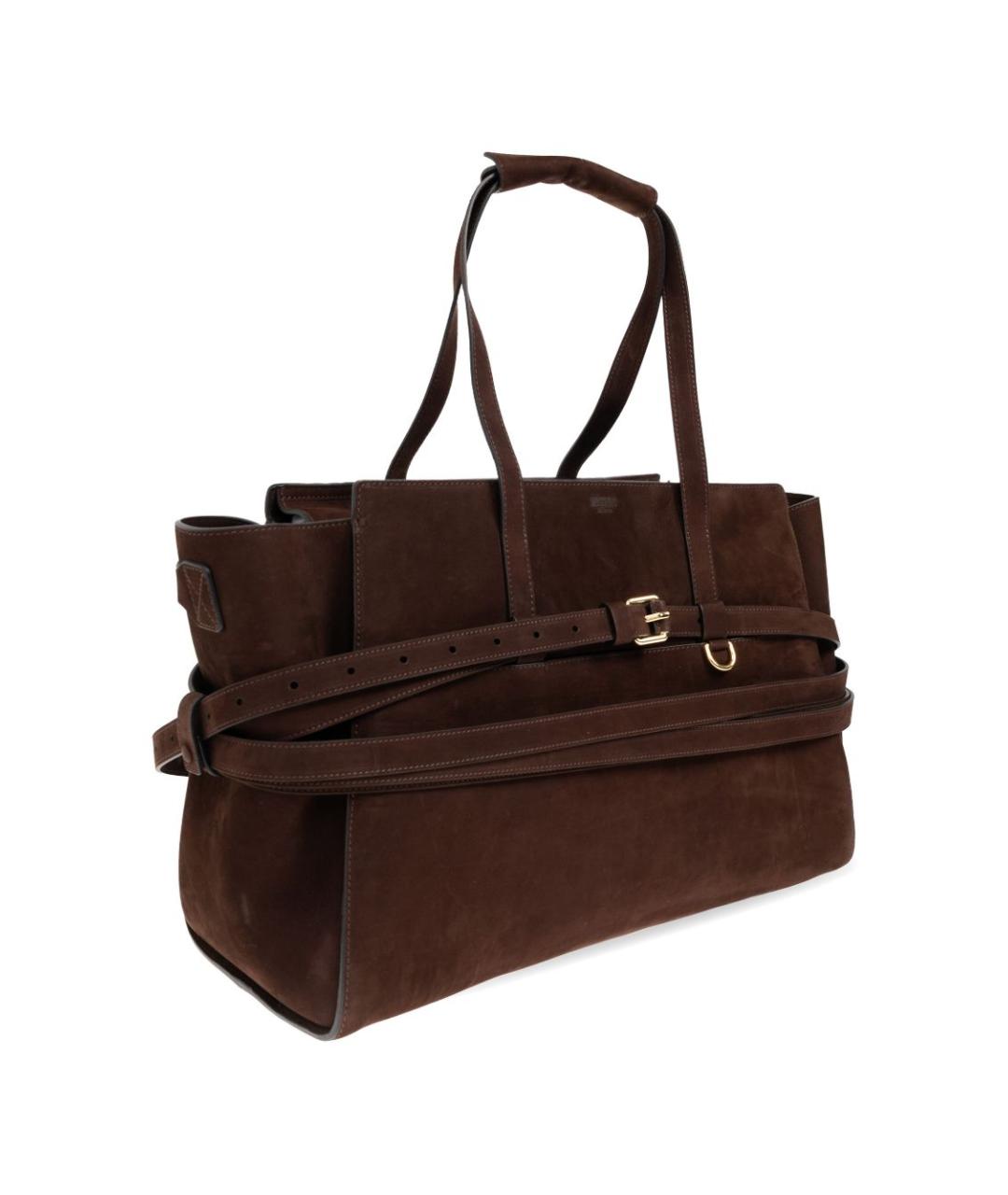 MOSCHINO Коричневая замшевая сумка тоут, фото 6