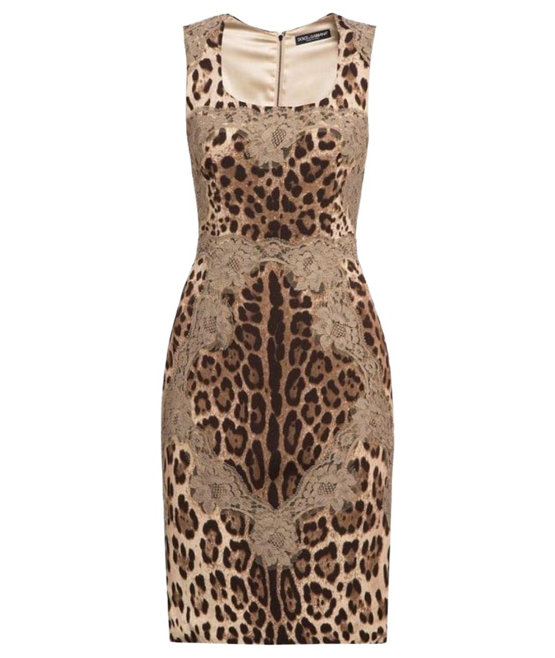 DOLCE&GABBANA Коричневое вискозное платье, фото 1