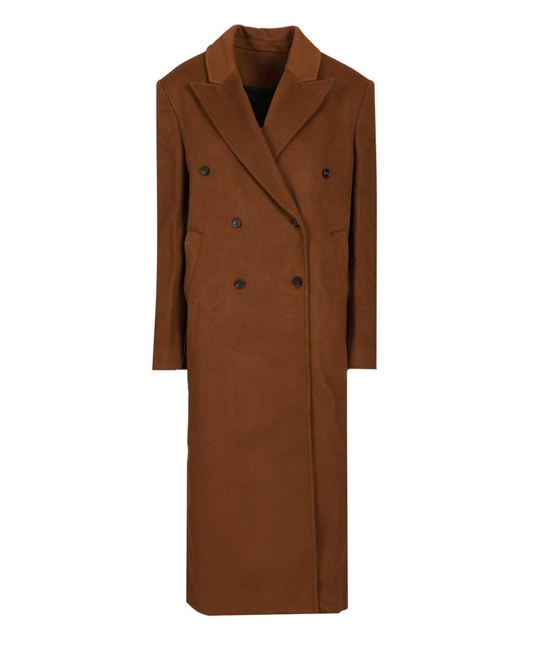 LOULOU STUDIO Коричневое шерстяное пальто, фото 1