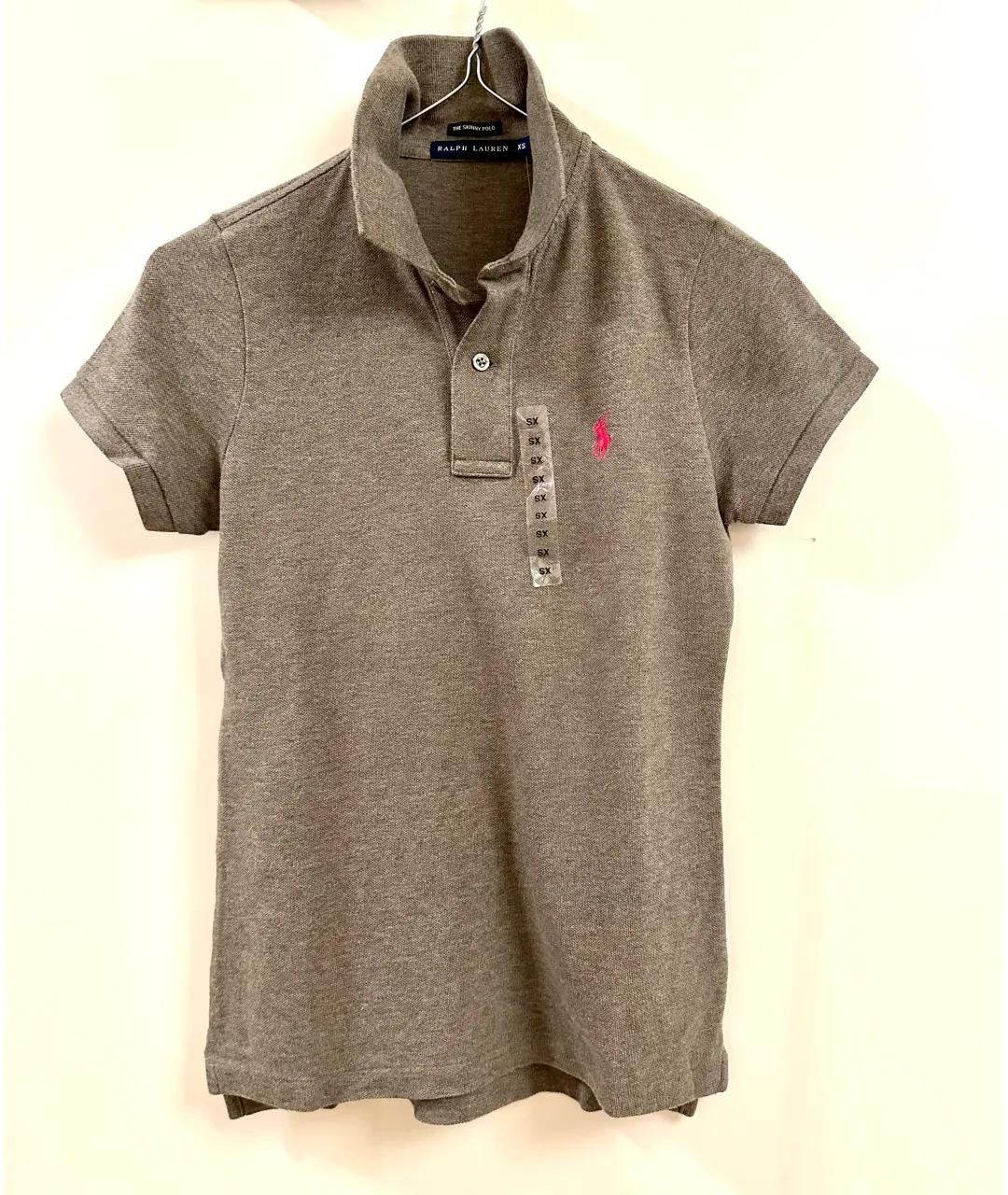 RALPH LAUREN Серая хлопковая футболка, фото 7