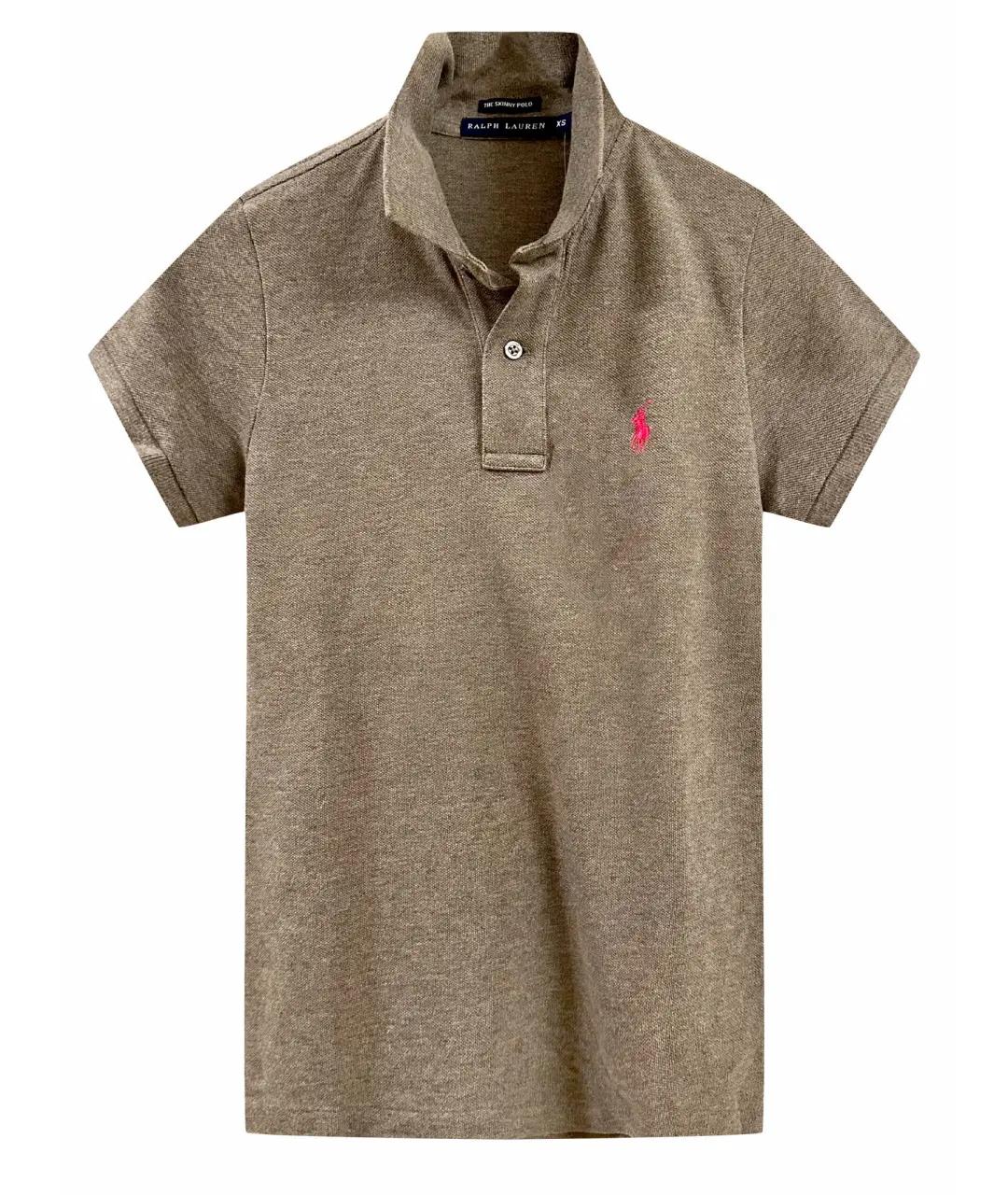 RALPH LAUREN Серая хлопковая футболка, фото 1