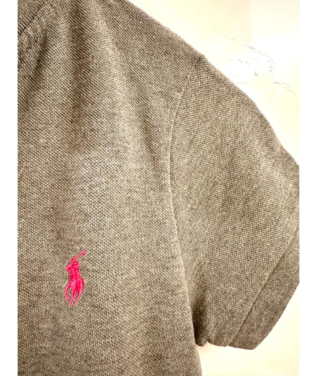 RALPH LAUREN Серая хлопковая футболка, фото 4