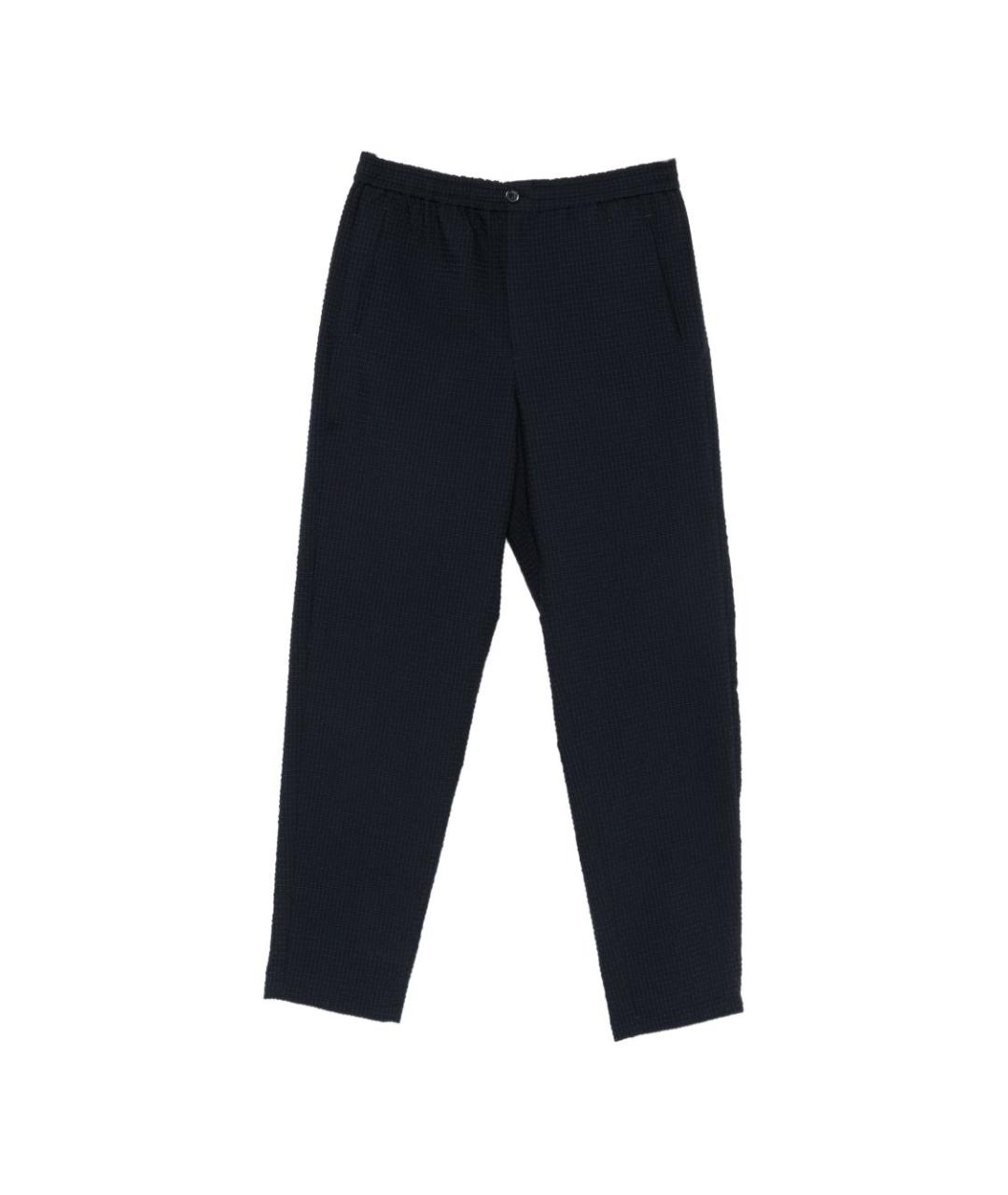 EMPORIO ARMANI Синие полиэстеровые повседневные брюки, фото 1