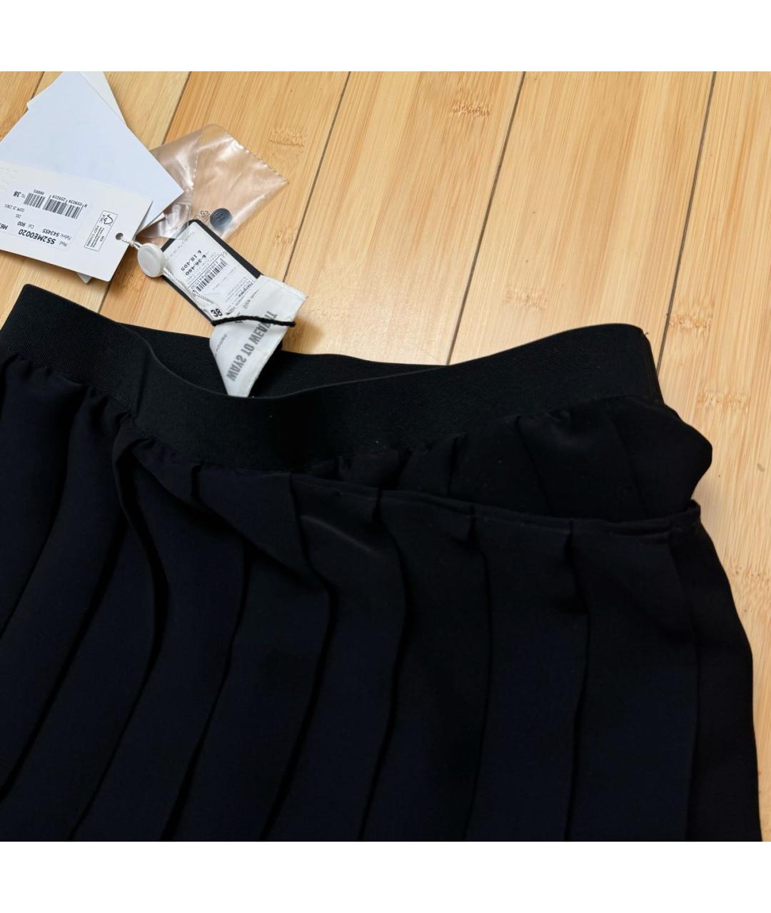 MM6 MAISON MARGIELA Черная полиэстеровая юбка миди, фото 4