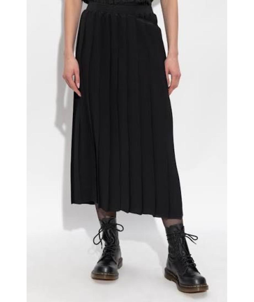 MM6 MAISON MARGIELA Черная полиэстеровая юбка миди, фото 7