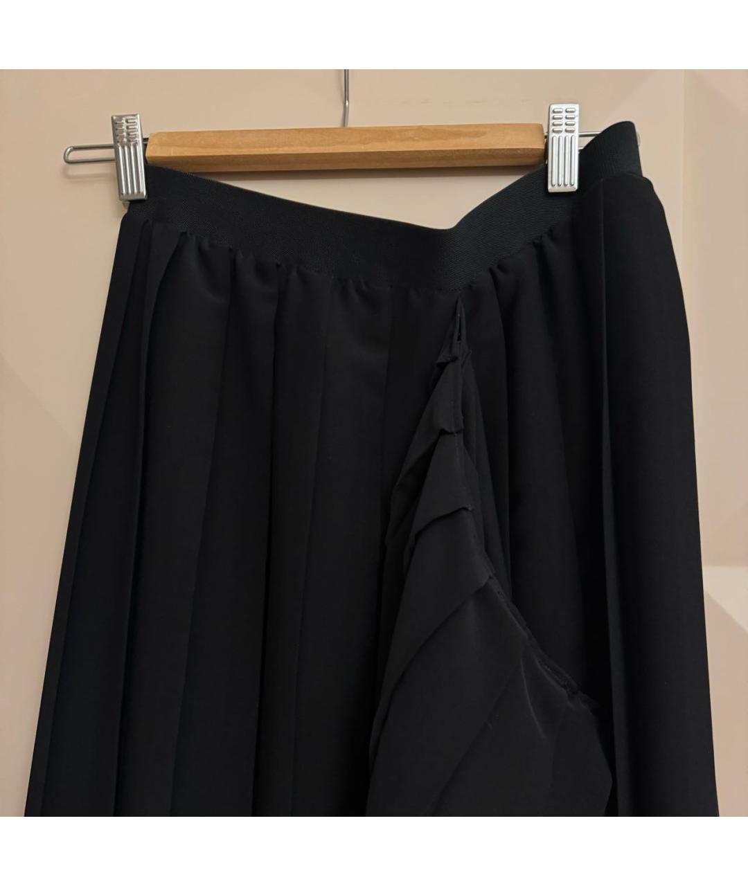MM6 MAISON MARGIELA Черная полиэстеровая юбка миди, фото 3
