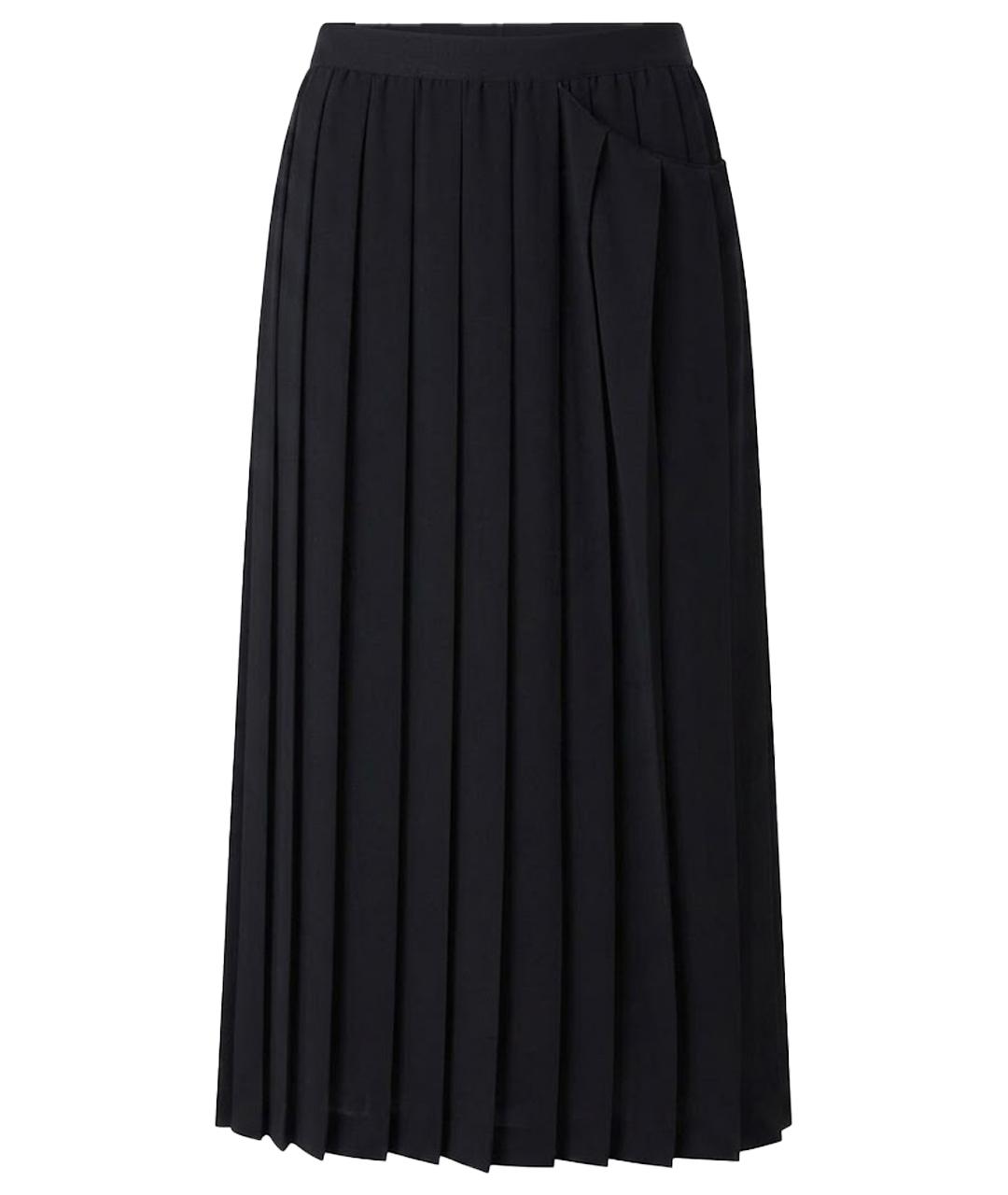 MM6 MAISON MARGIELA Черная полиэстеровая юбка миди, фото 1