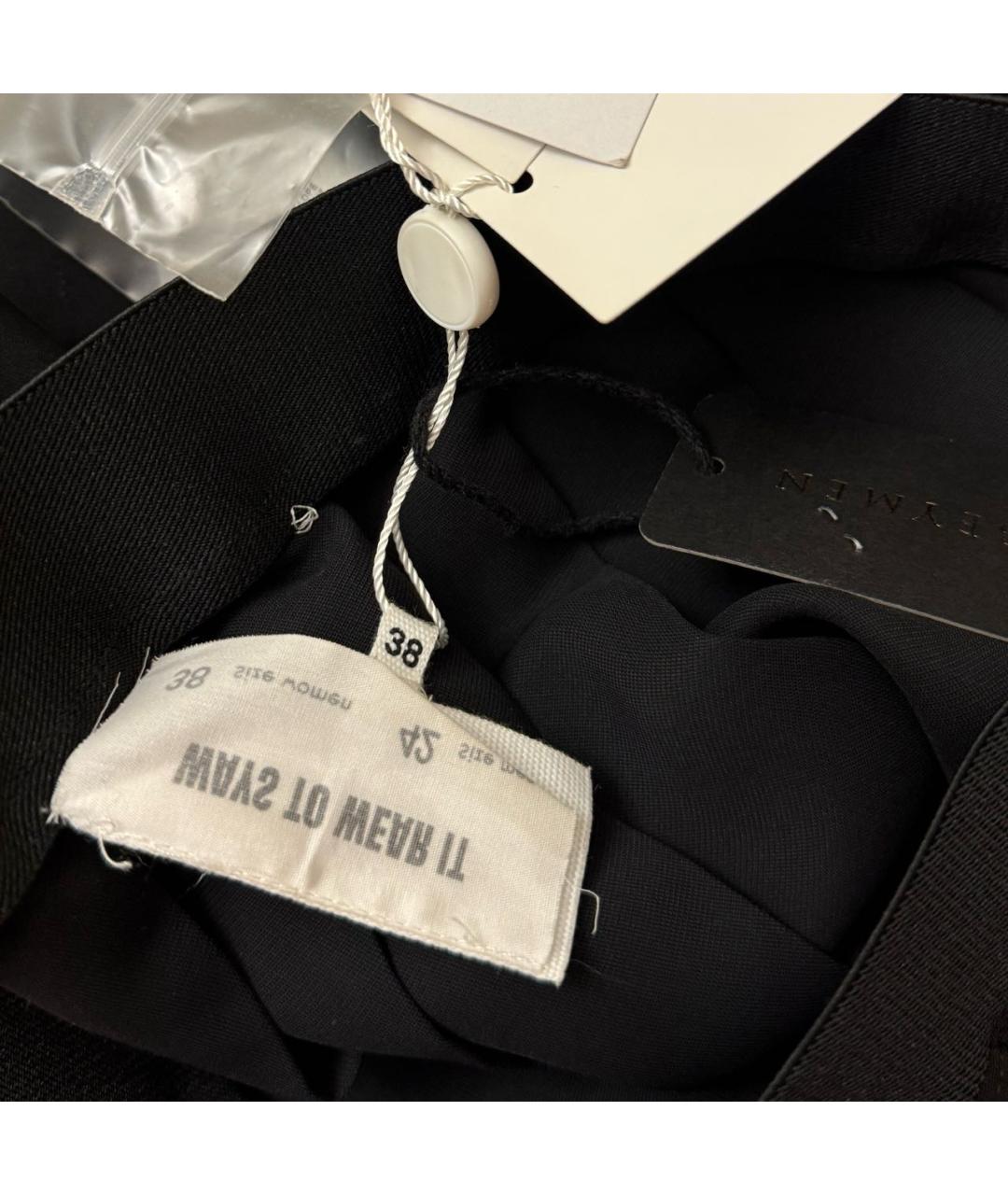MM6 MAISON MARGIELA Черная полиэстеровая юбка миди, фото 5