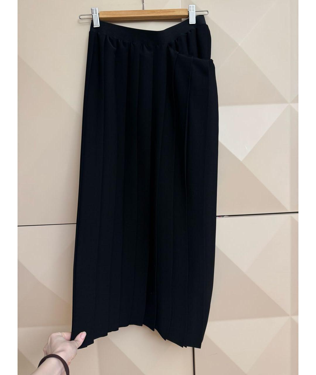 MM6 MAISON MARGIELA Черная полиэстеровая юбка миди, фото 8