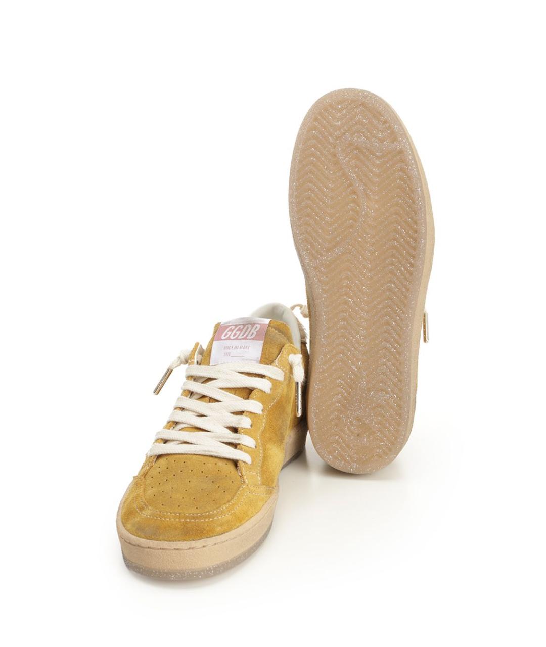 GOLDEN GOOSE DELUXE BRAND Бежевые замшевые кеды, фото 5