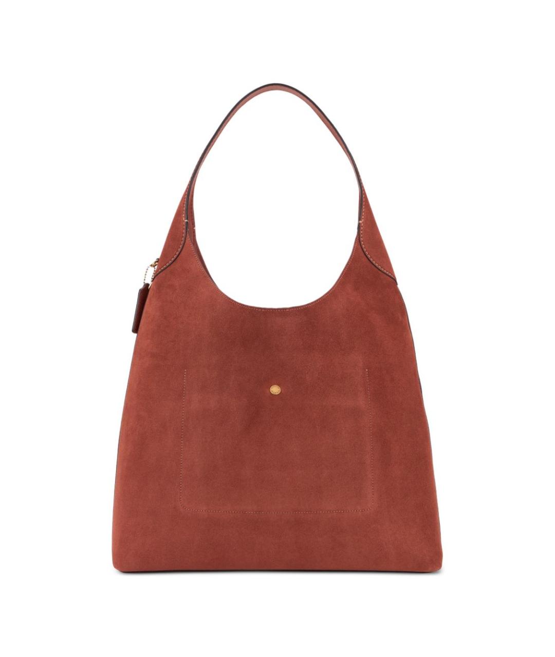 COACH Коричневая кожаная сумка тоут, фото 3