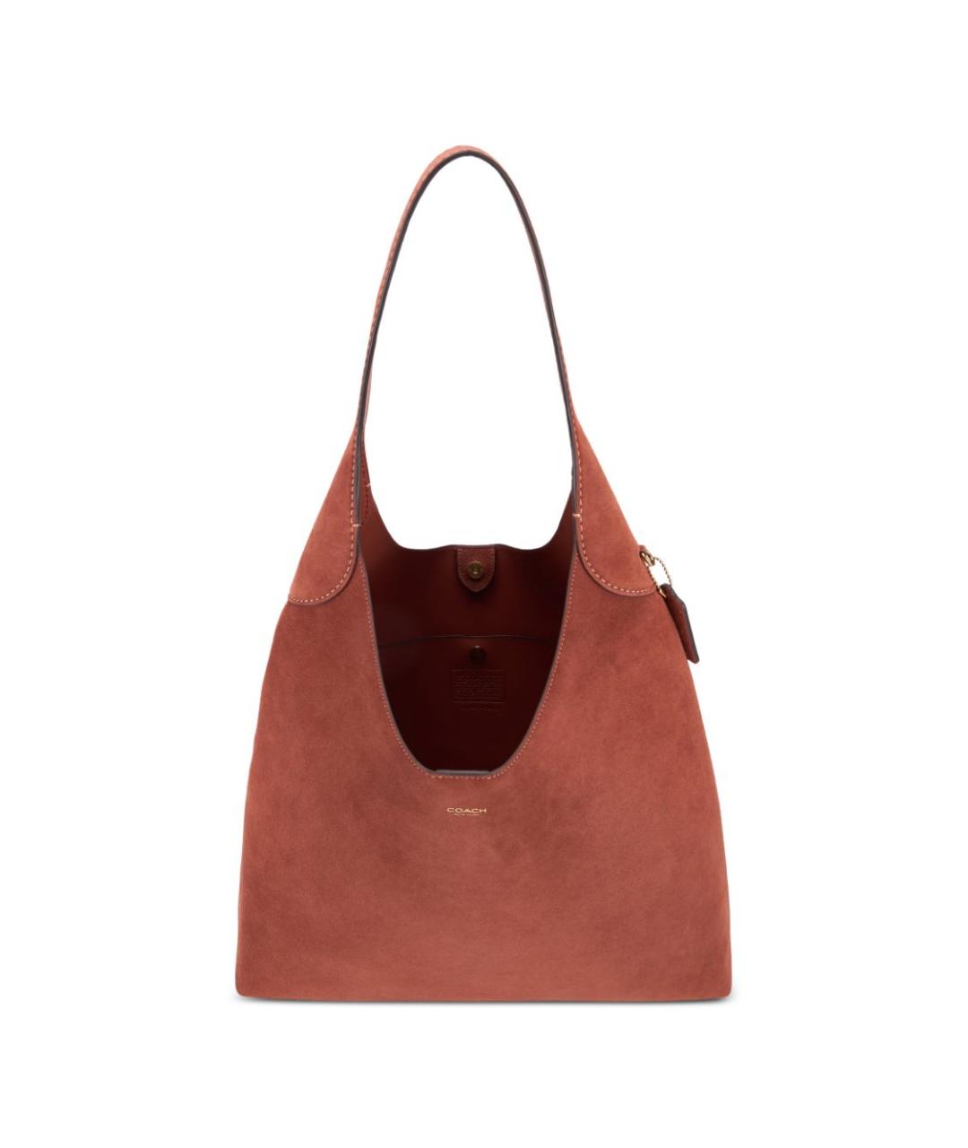 COACH Коричневая кожаная сумка тоут, фото 2