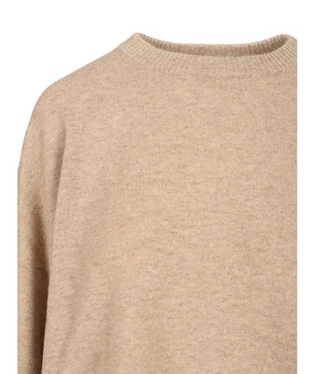 LOULOU STUDIO Бежевый кашемировый джемпер / свитер, фото 4