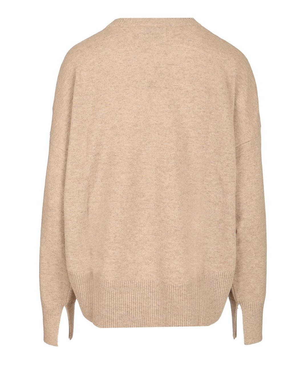 LOULOU STUDIO Бежевый кашемировый джемпер / свитер, фото 2