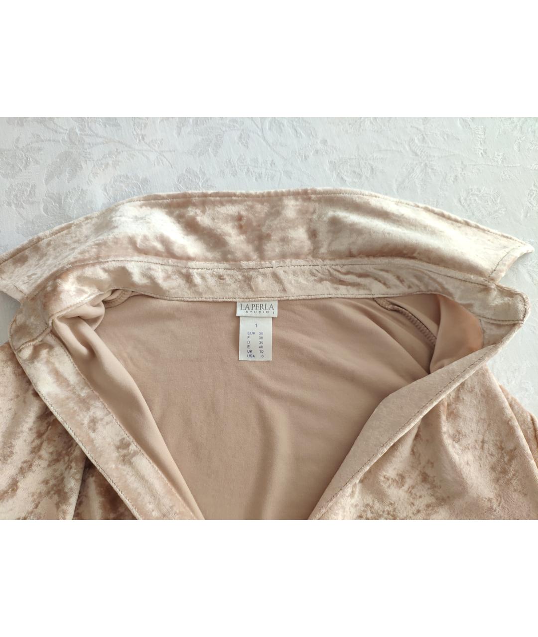 LA PERLA Бежевая вискозная пижама, фото 4