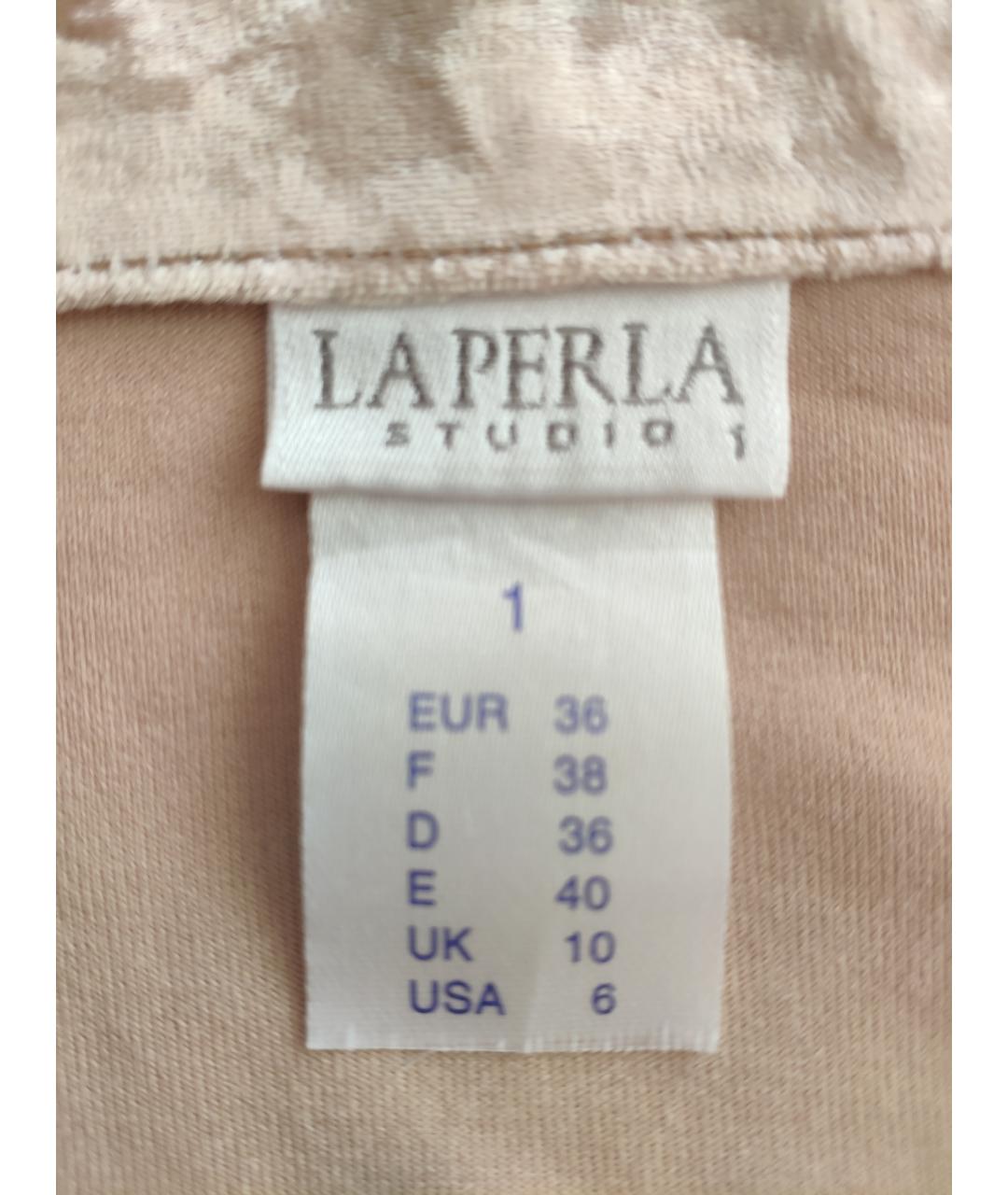 LA PERLA Бежевая вискозная пижама, фото 3