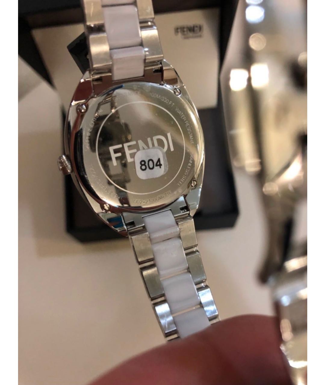 FENDI Белые стальные часы, фото 5