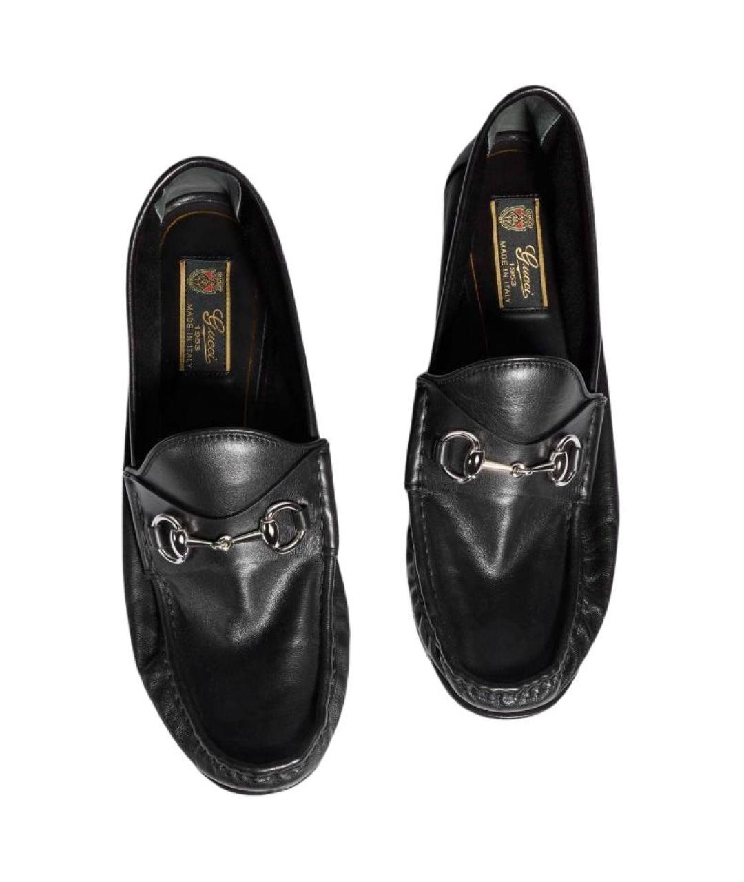 GUCCI Черные кожаные лоферы, фото 4