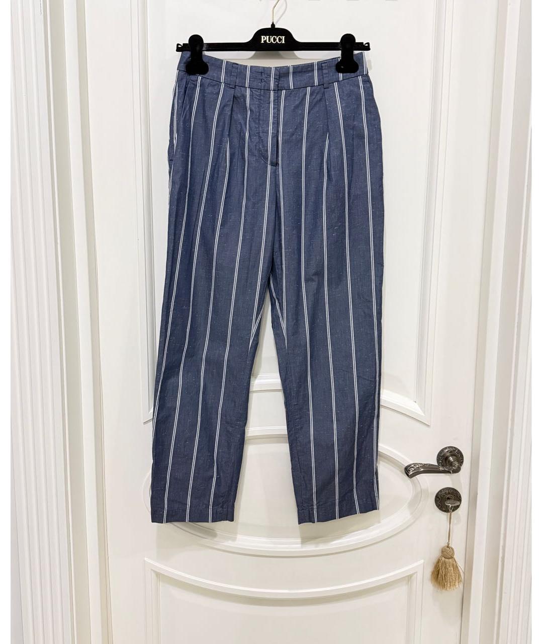 PESERICO Мульти хлопко-эластановые прямые брюки, фото 3