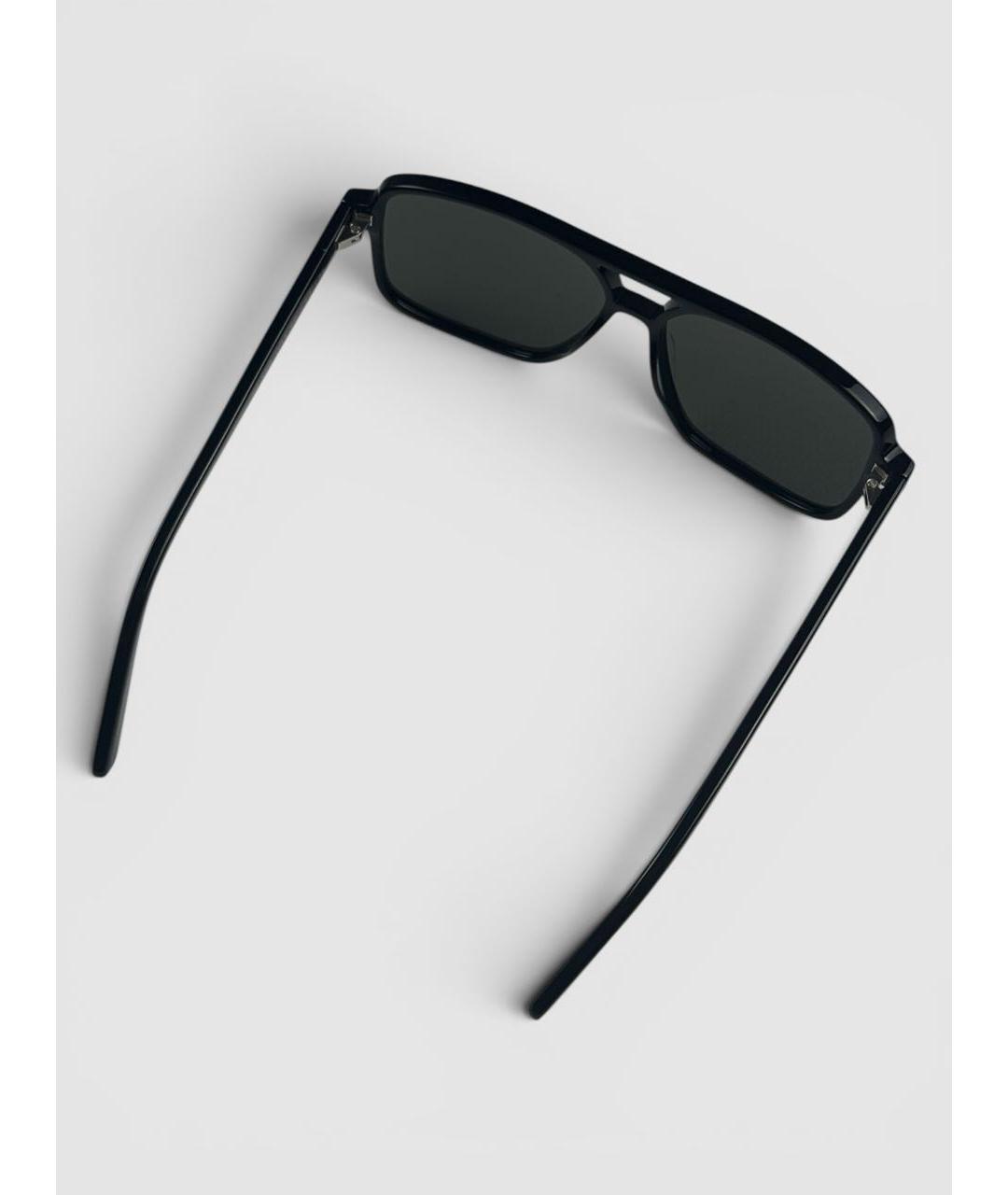 SAINT LAURENT Черные пластиковые солнцезащитные очки, фото 5