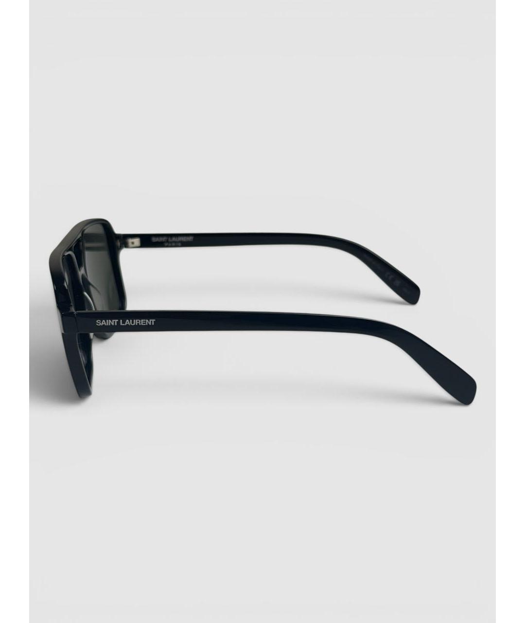 SAINT LAURENT Черные пластиковые солнцезащитные очки, фото 4