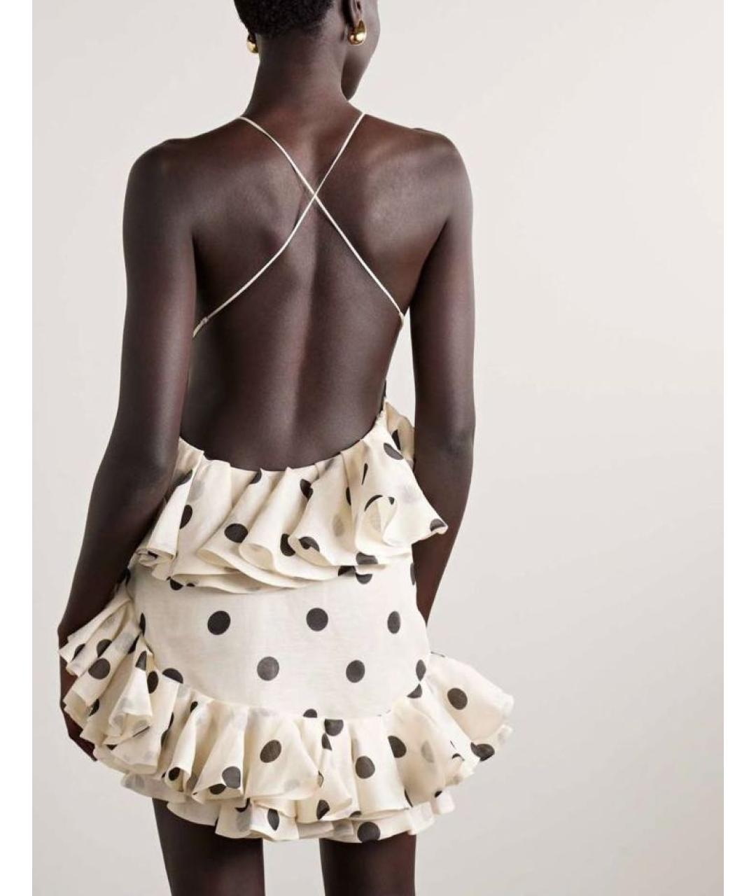 ZIMMERMANN Бежевый льняной сарафан, фото 7