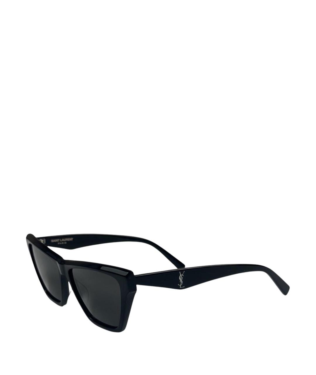 SAINT LAURENT Черные пластиковые солнцезащитные очки, фото 1