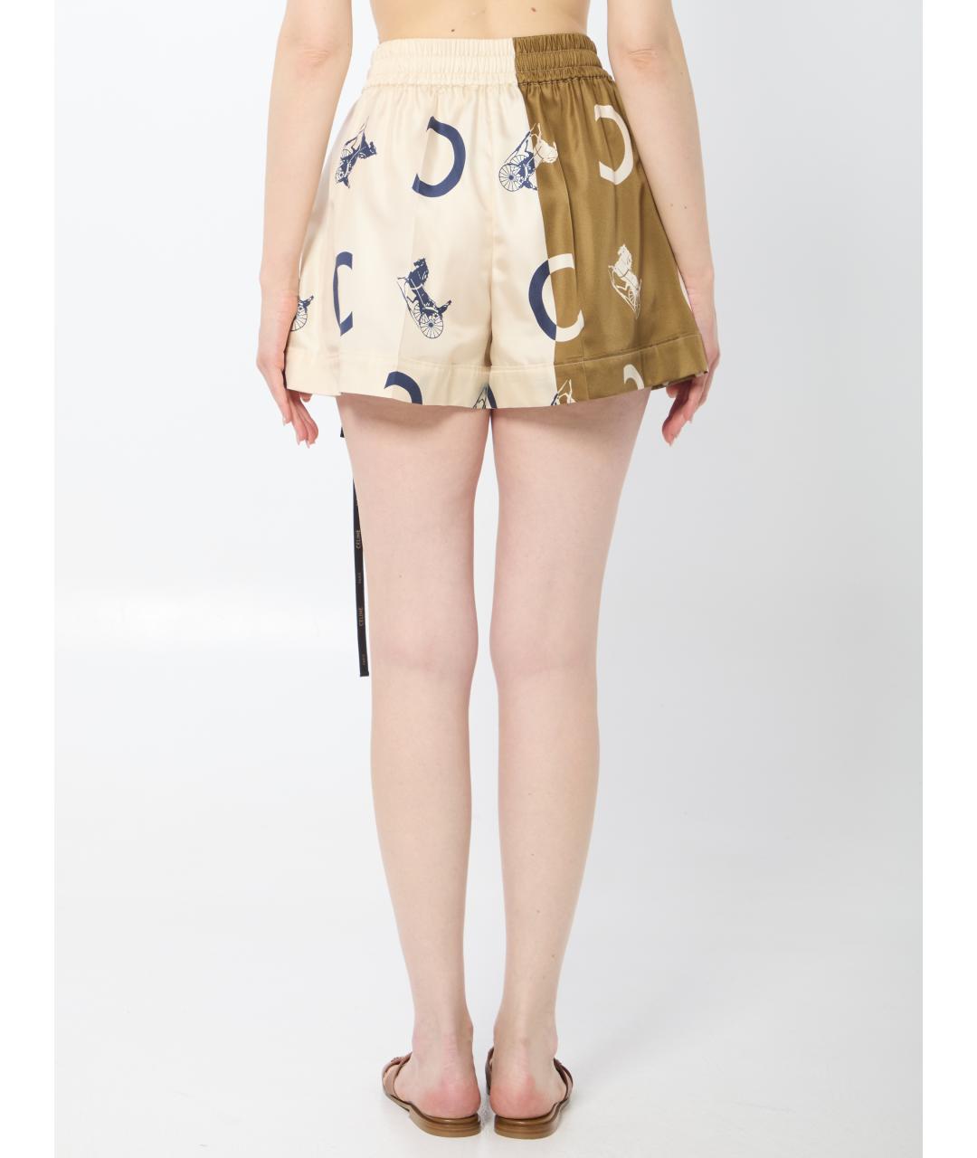 CELINE Мульти шелковые шорты, фото 4