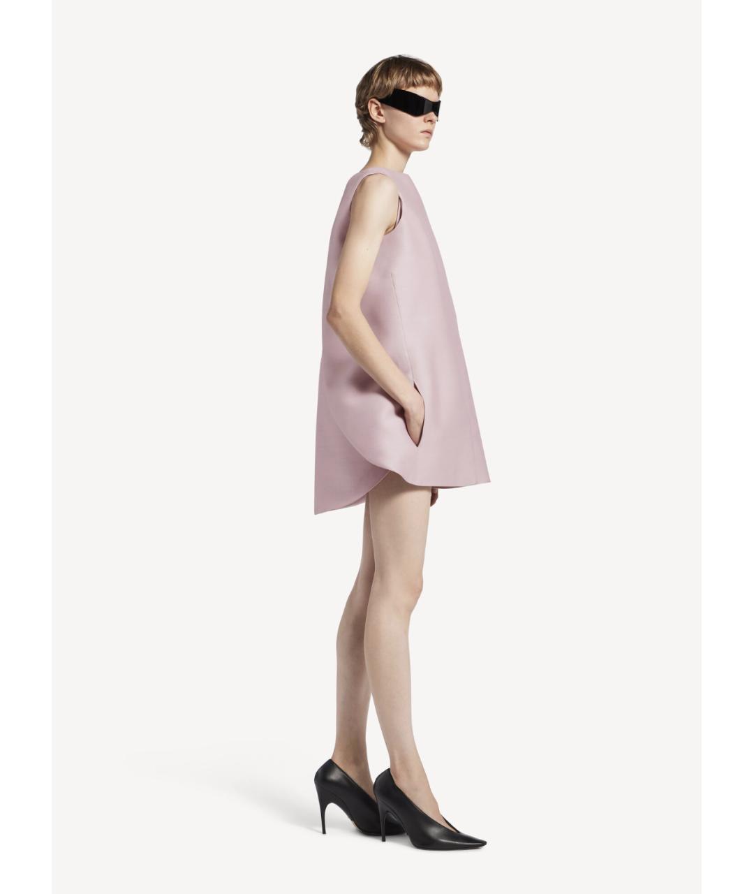 BALENCIAGA Розовое шелковое вечернее платье, фото 3