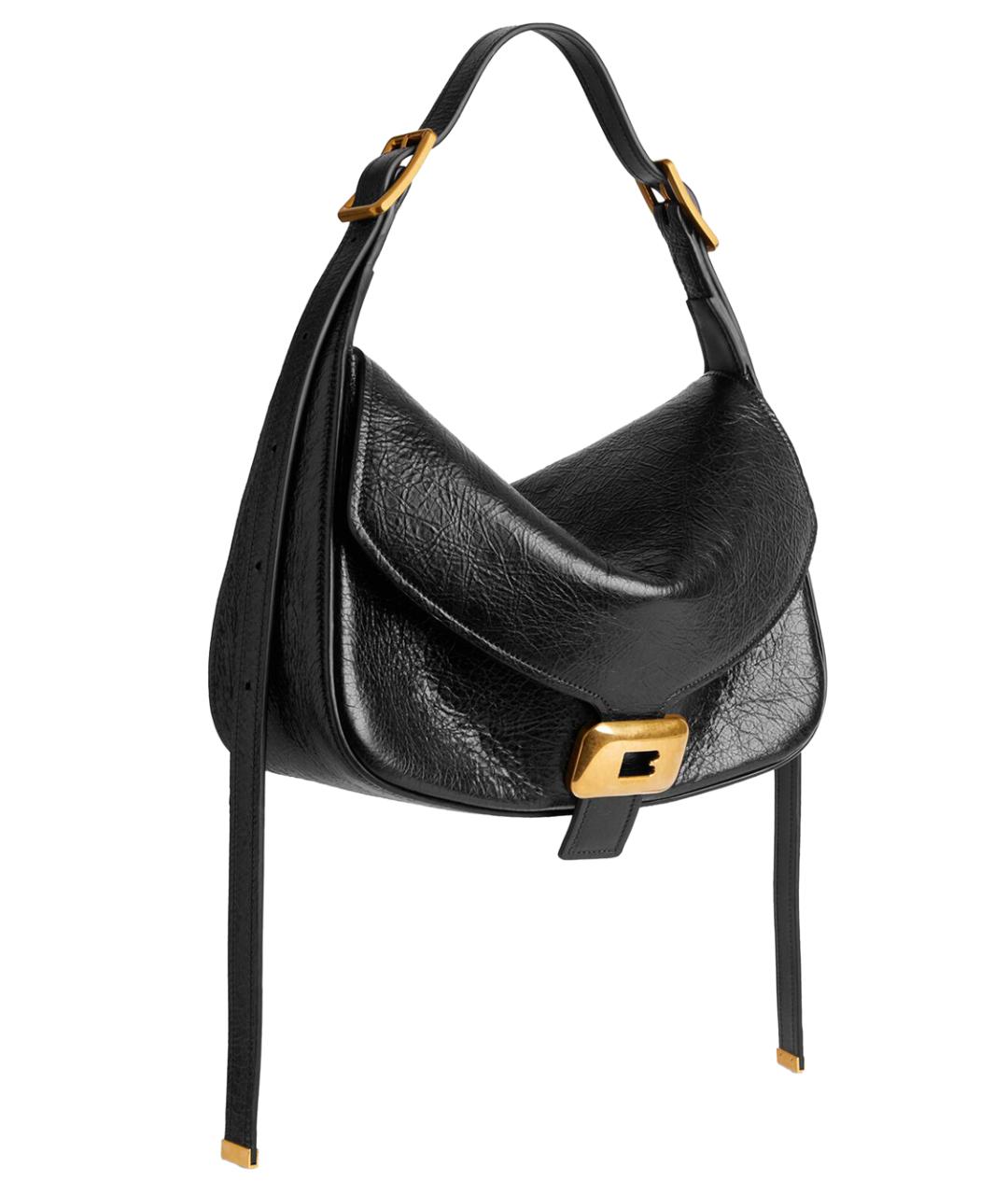 BALENCIAGA Черная кожаная сумка через плечо, фото 3