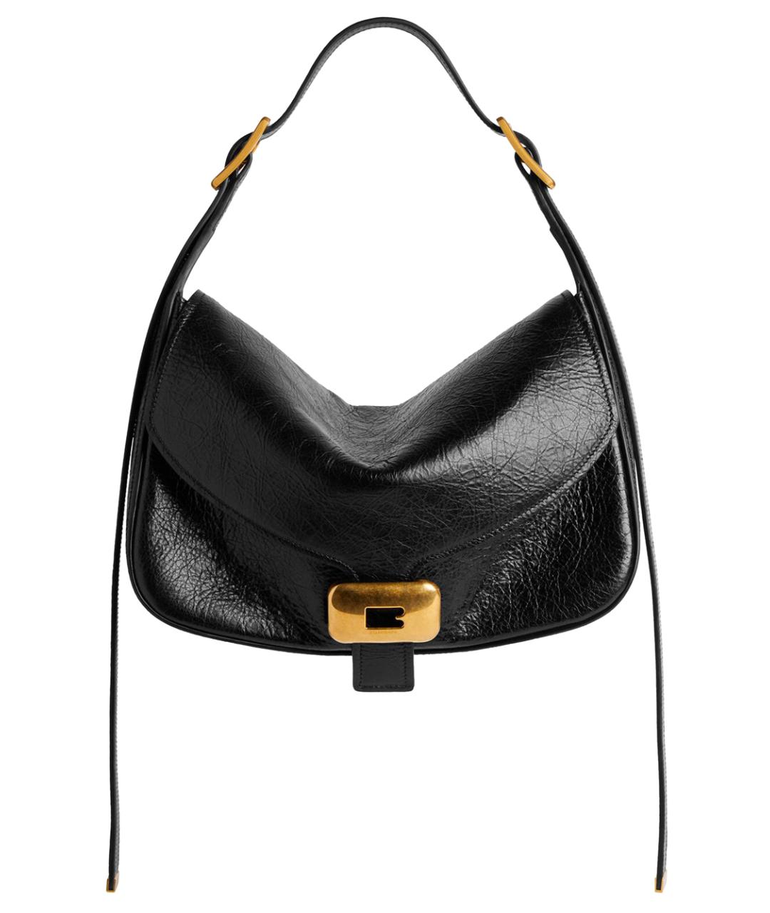 BALENCIAGA Черная кожаная сумка через плечо, фото 1