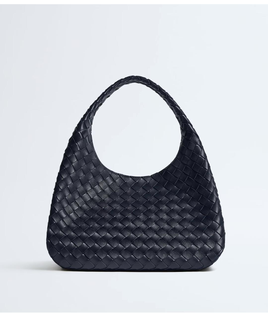 BOTTEGA VENETA Темно-синяя кожаная сумка тоут, фото 5