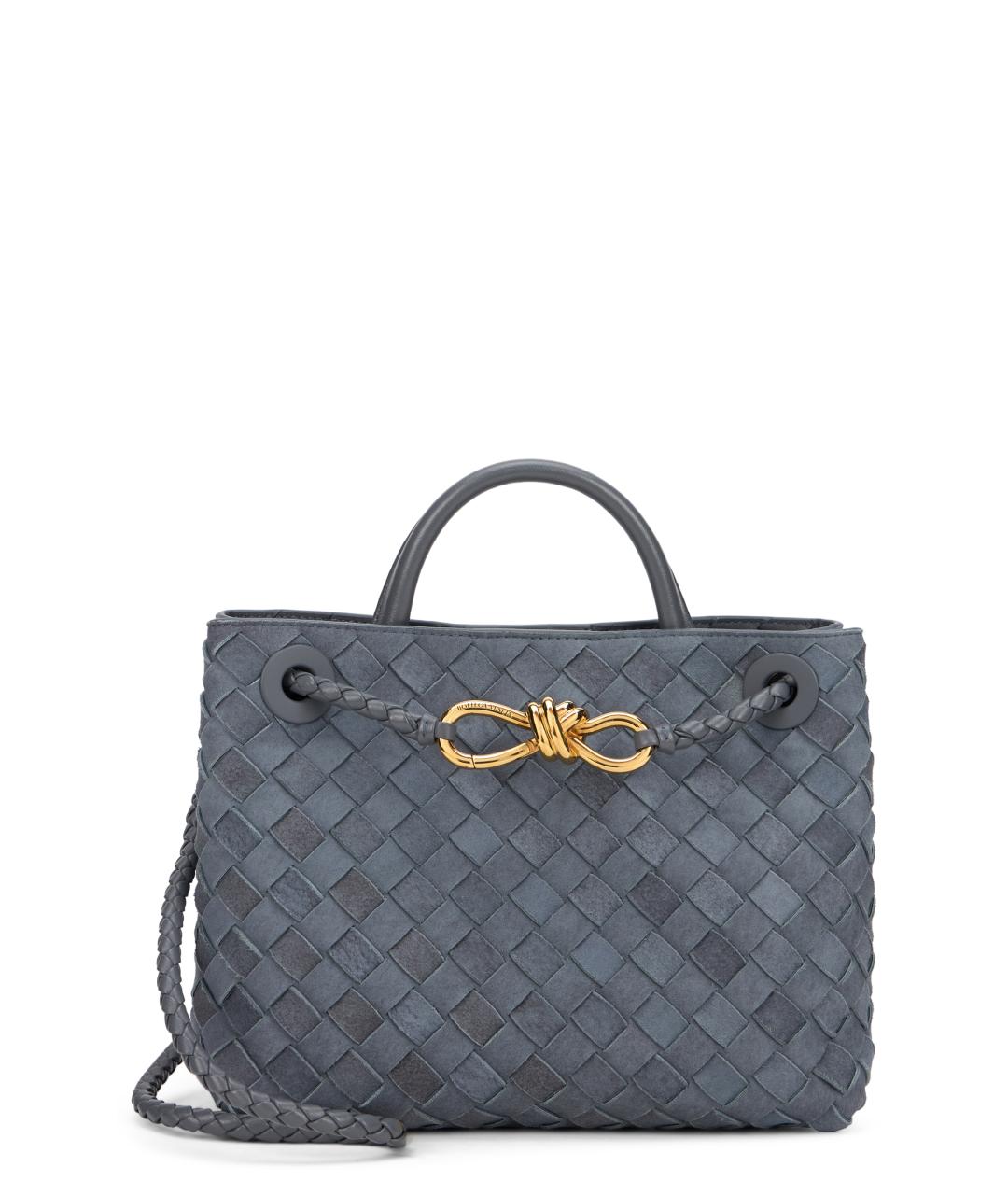 BOTTEGA VENETA Голубая замшевая сумка тоут, фото 1