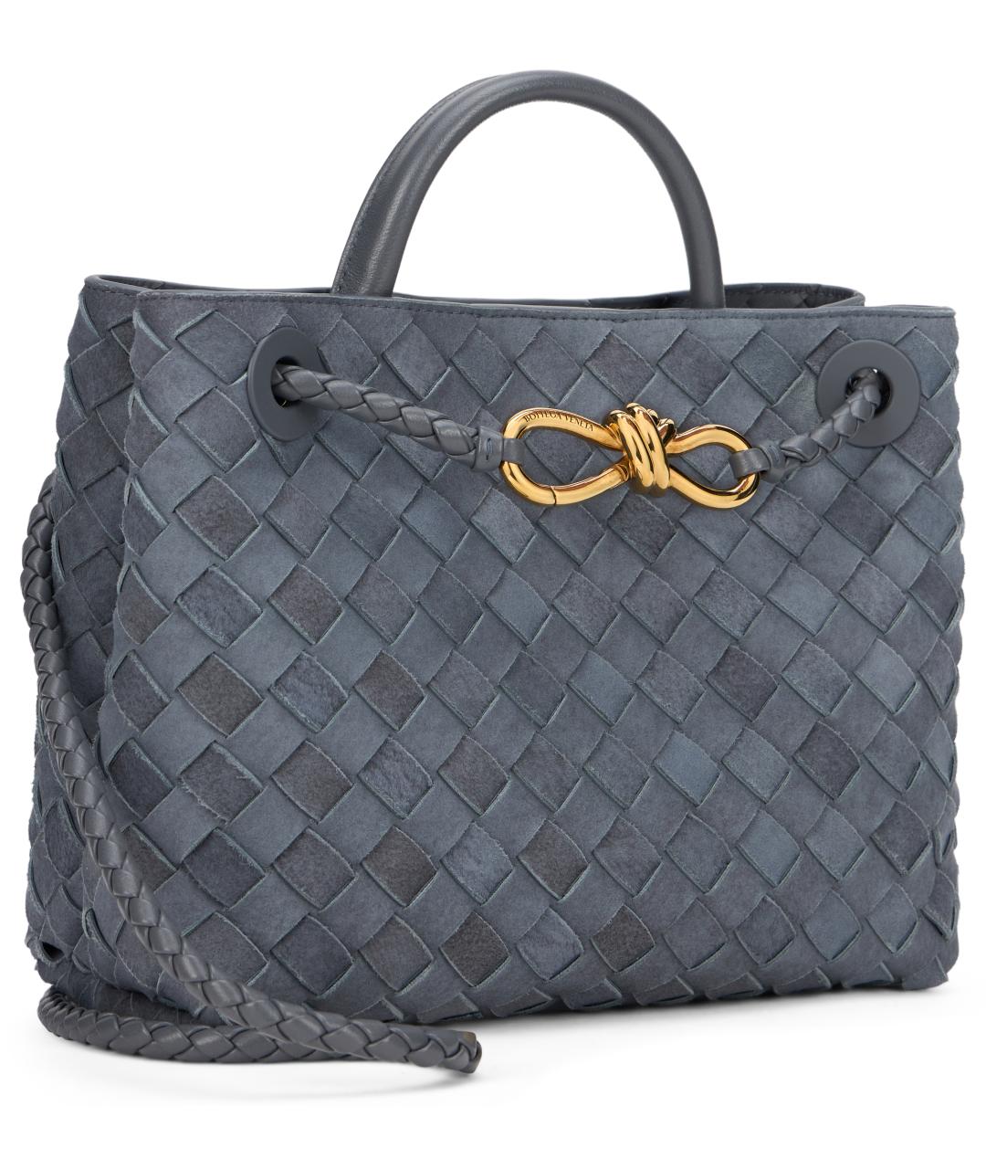 BOTTEGA VENETA Голубая замшевая сумка тоут, фото 3