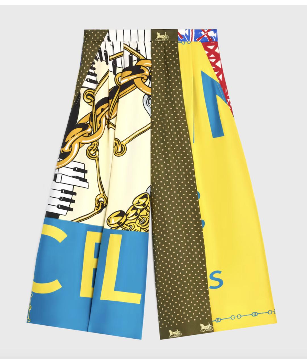 CELINE Мульти шелковые кюлоты, фото 8