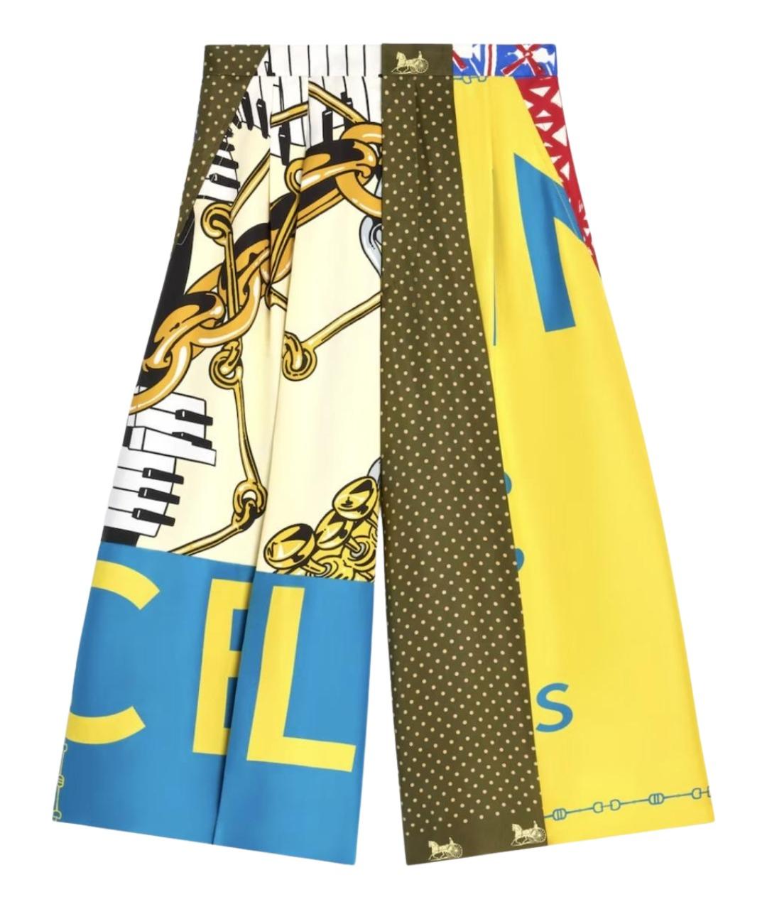 CELINE Мульти шелковые кюлоты, фото 1