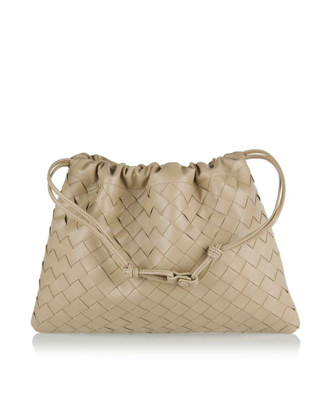 BOTTEGA VENETA Бежевая кожаная сумка через плечо, фото 1