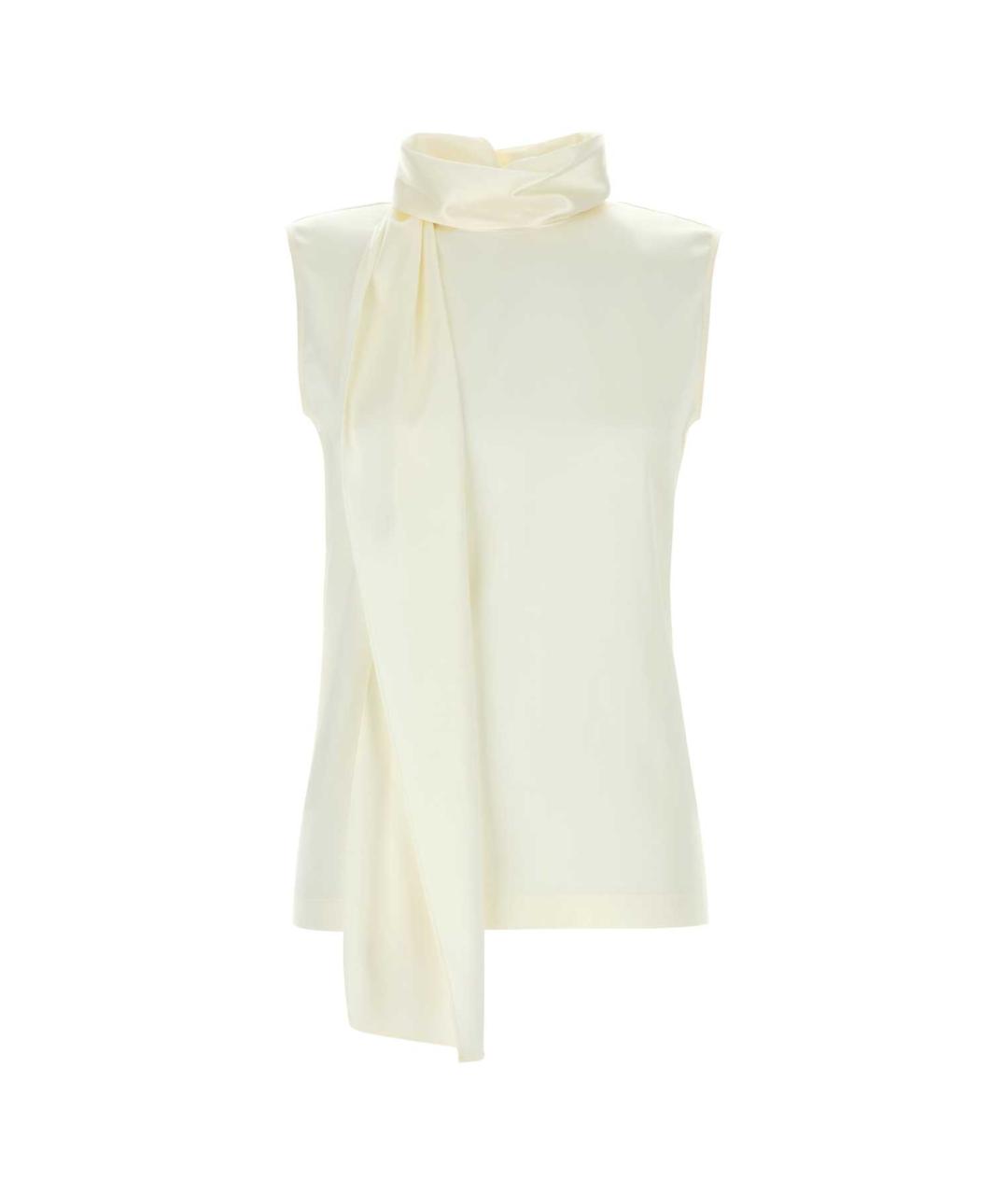 BOTTEGA VENETA Белая шелковая блузы, фото 1