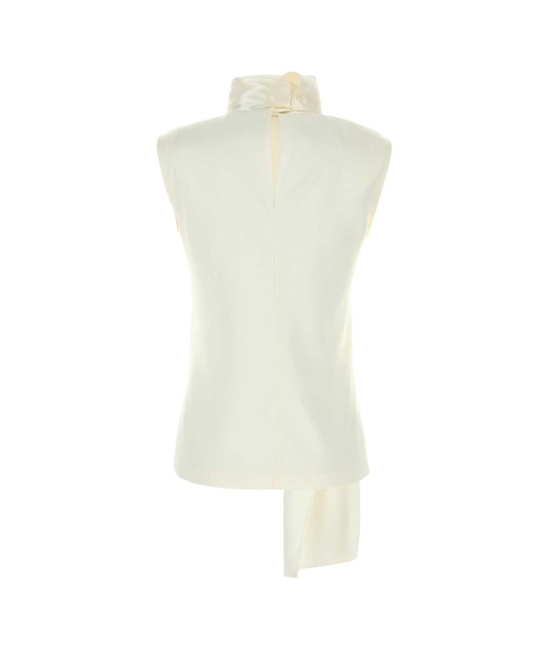 BOTTEGA VENETA Белая шелковая блузы, фото 2