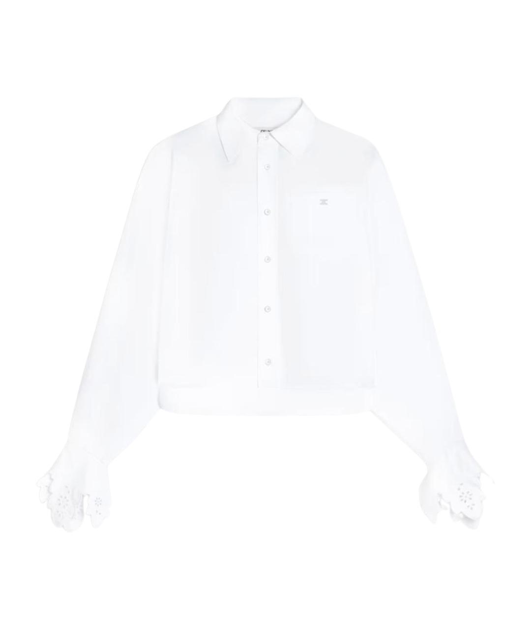 CELINE Белая хлопковая рубашка, фото 1